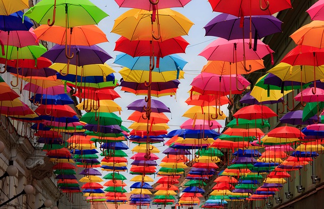 barevné deštníky